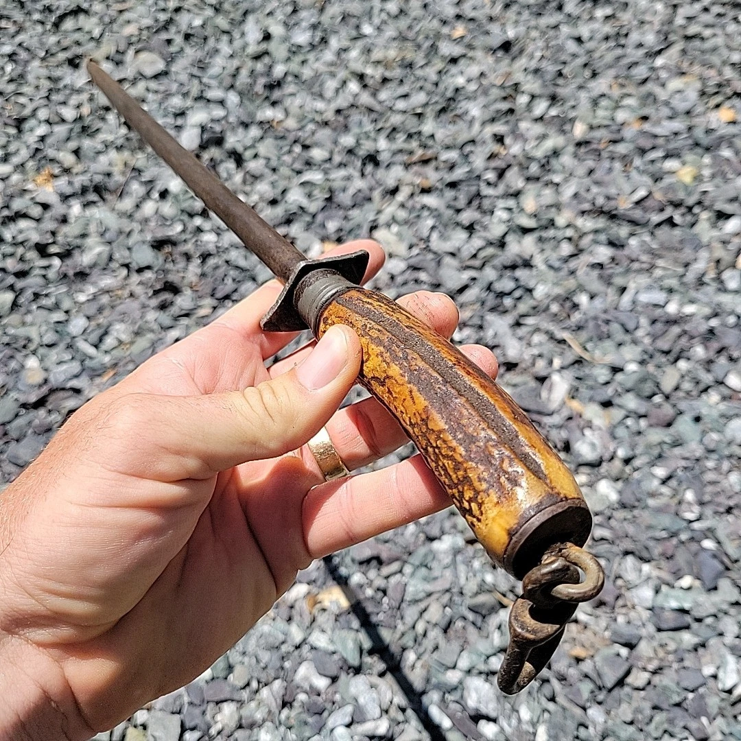 LANDERS Knife Sharpener Honing Steel Chef Butcher Tool 14" Antler Handle
Opens in a new window or ta