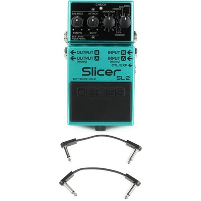 Boss SL-2 Slicer Audio Pattern Processor Pedal with EBS Patch Cables