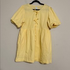 Joie Yellow mini Dress women XL babydoll casual vacation beach brunch festival