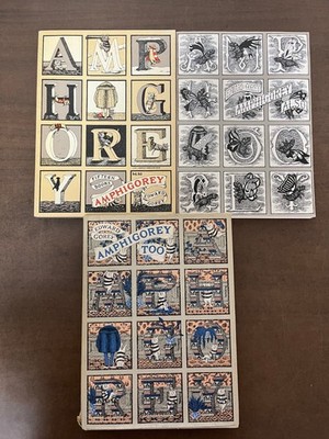 Amphigorey Too (HC), Amphigorey Also and Amphigorey 15 books (PB)