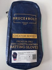 Bruce Bolt Batting Gloves Navy Blue Pink Adult XL Short Cuff