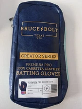 Bruce Bolt Batting Gloves Navy Blue Pink Adult XL Short Cuff