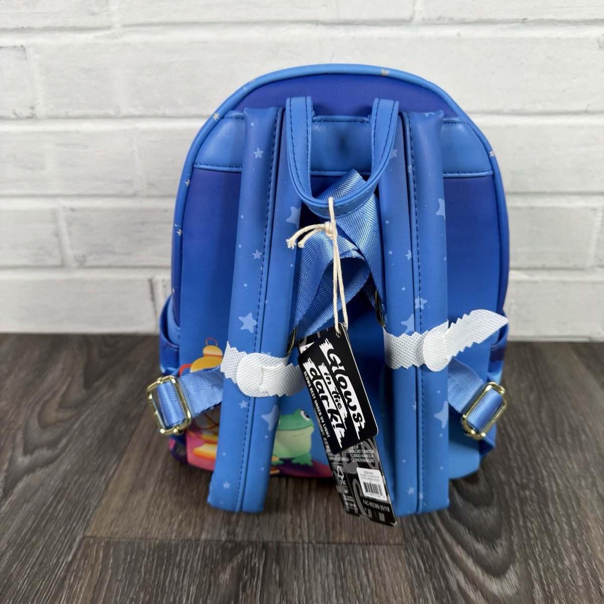 NWT Loungefly Blue Lilo & Stitch Nighttime Camping Mini Backpack Loungefly Disney Lilo & Stitch Camping Cuties Glow In The  main image 3