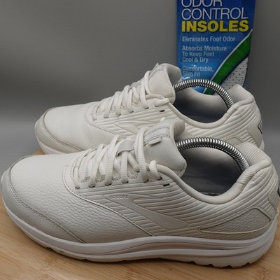 Brooks Shoes Women 10 White Addiction Walker 2 Walk Sneaker 1203071B142 Flaw