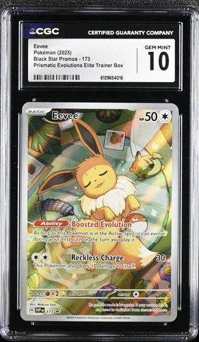 CGC 10  Eevee 173 SVP Black Star Promo Prismatic Evolutions ETB Pokemon Gem Mint