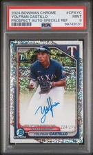 2024 BOWMAN CHROME PRSPCT AUTOS SPECKLE REFRACTOR YOLFRAN CASTILLO 224/299 PSA 9