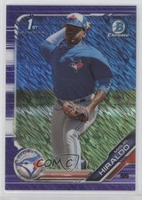 2019 Bowman Chrome Prospects Purple Shimmer Refractor Miguel Hiraldo 04zk