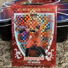 2025 Panini Rookies & Stars Joe Burrow Crusade #8 Red Plaid Prizm Bengals