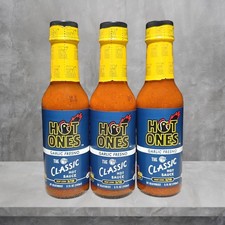 Hot Ones The Classic Garlic Fresno Hot Sauce Lot of 3 New Sealed Exp 02/2026