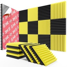 12 Pack Sound Proof Foam Panels for Walls,Self-Adhesive Foam Acoustic Panels ...