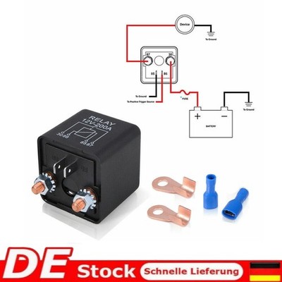 Batterie Trennrelais 12V/200A KFZ - Wohnwagen - Autoelektrik Motorrad KFZ Relais