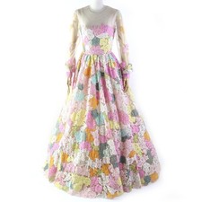VALENTINO Floral Lace Tulle Dress Size 38