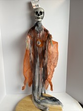 Ghoul Skeleton Ghost Hanging Spooky Light Up with Sound Halloween NEW