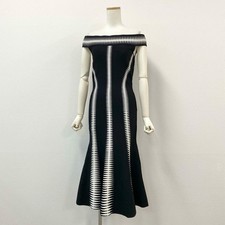 40h25 Alexander McQueen Knit Dress Off-Shoulder F 21yr Model Size S Used AYAN-0