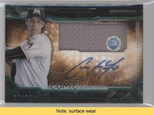 2015 Strata Clearly Authentic Relics Green /75 Christian Yelich Auto READ s3g