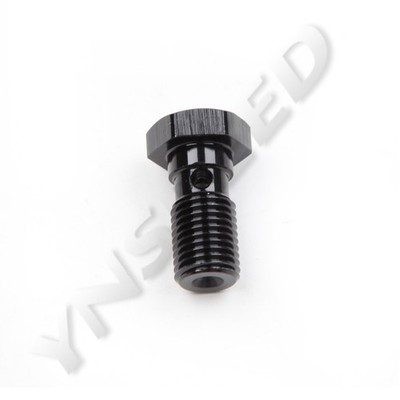 US SHIP Banjo Bolt Adapter 7/16-20 UNF Banjo Bolt Brake Fitting Aluminum Black