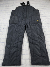 RefrigiWear MENS SIZE 3XL Black Insulated Iron Tuff Bib Overalls Workwear 0385R