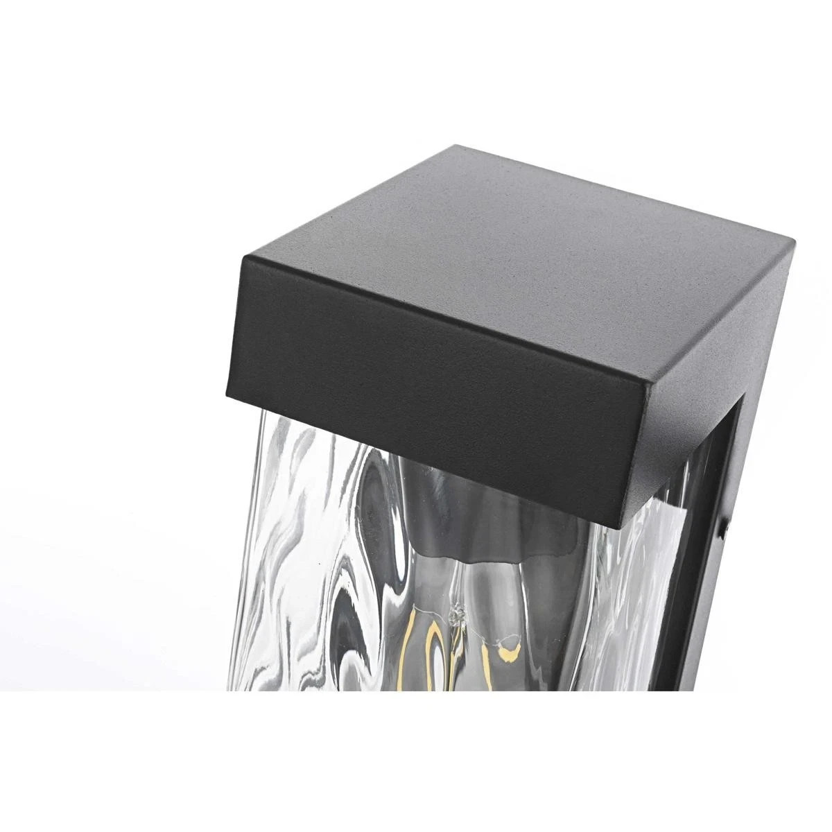 Outdoor Wall Sconce 1 Light Fixture Wavy Glass Exterior Porch Walkway Patio 9"