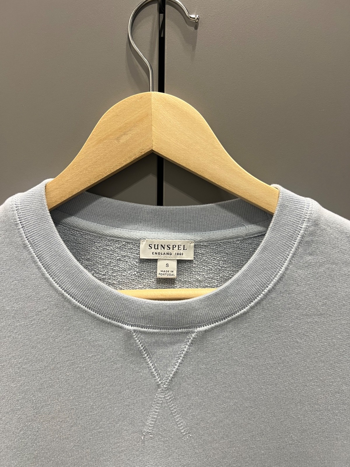 Sunspel Loopback Sweatshirt Blue Small Basic - image 6