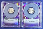 1945 D Mercury Dime PCGS MS65 Silver 10C Denver Mint Coin x2 Serial 231/232