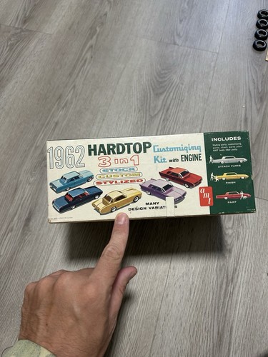 Vintage 1962 AMT 3 In 1 Hardtop Ford T-Bird Thunderbird S-222 200 1/25 Model Car - Picture 7 of 18