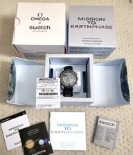 NIB Omega x Swatch Moonswatch Mission To The Earthphase 