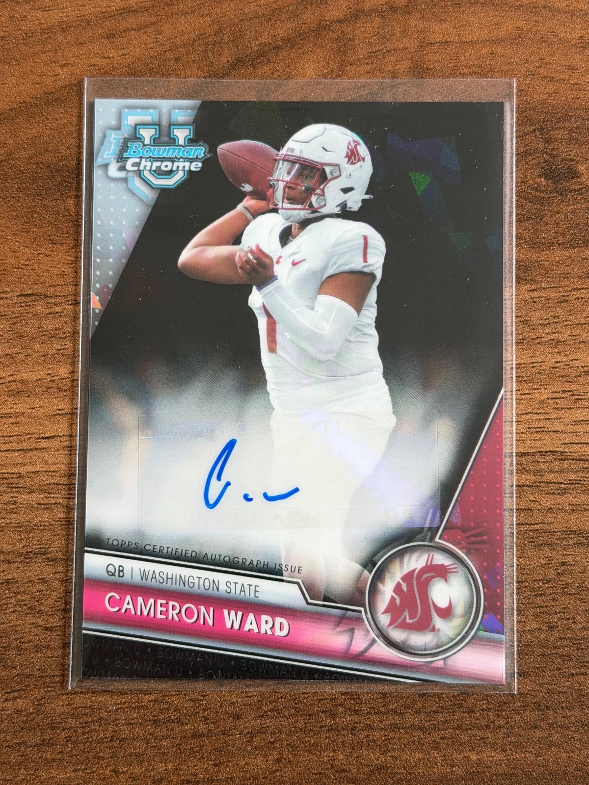 2023 Bowman U Chrome Cam Cameron Ward Black Sapphire Refractor Auto /10 Titans!