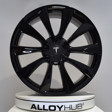 GENUINE TESLA MODEL 3 TURBINE 20" INCH GLOSS BLACK ALLOY WHEEL X1 1044227-00-D