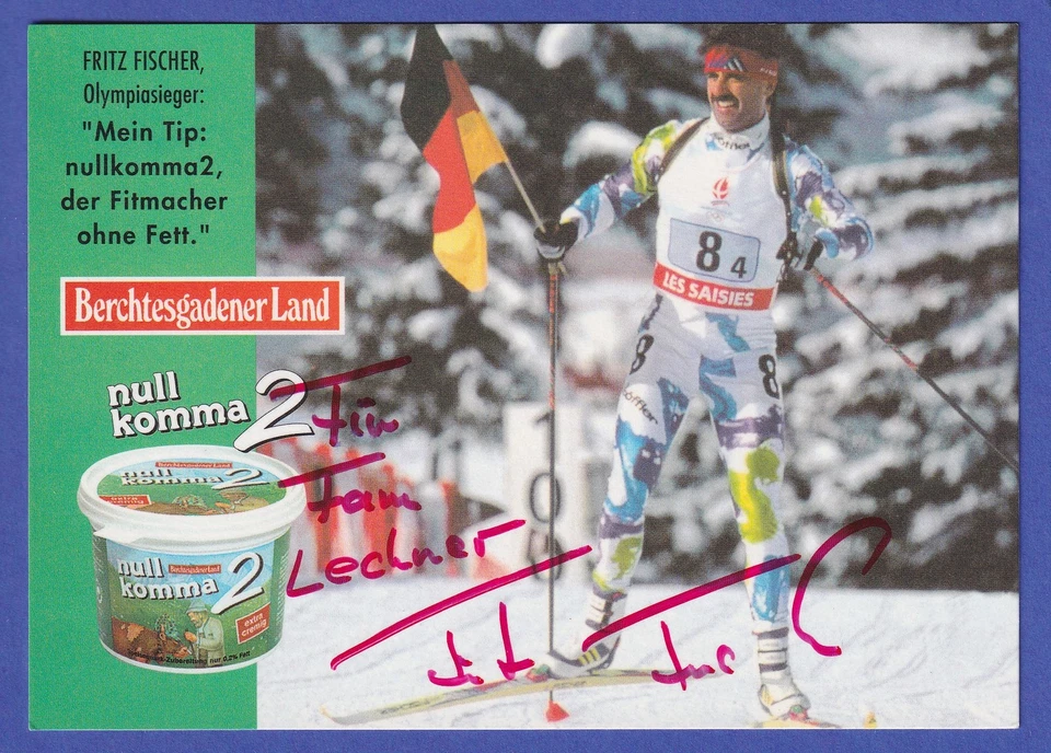 Fritz Fischer (Biathlet) Original-Autogramm 90er Jahre - Bild 1 von 1