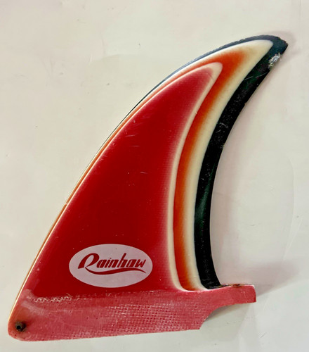Vintage 6 1/2" Rainbow Surfboard Fin - 1970's