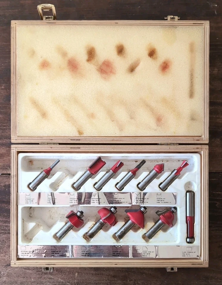 Freud 91-100 11/13 Piezas Super Bit Set Tratamiento de Bordes Brocas Ranurado Corte Chaflán Foto 2 de 4