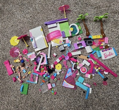 Mega Blocks Random Mixed Lot Barbie  Girls Pool Set Pink Girls Building 