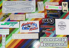 vtg 1980s Asstd. BMX sticker - Kuwahara DK Sun Radical Rick LRP +