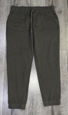 32 Degrees Cool Women  s Olive Green Drawstring Tapered Sweat Pants Size L, 964