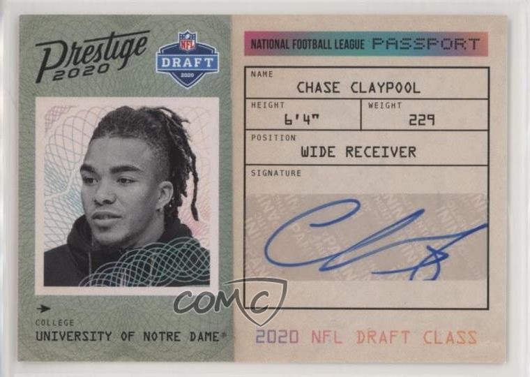 Chase Claypool Panini Prestige NFL Passport Signatures #PACC Base
