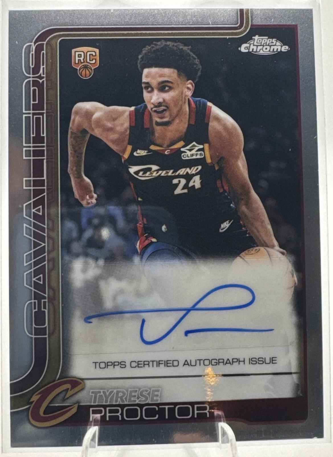 2025-26 Topps Chrome Update Tyrese Proctor #TCA-TP Auto RC Cavaliers