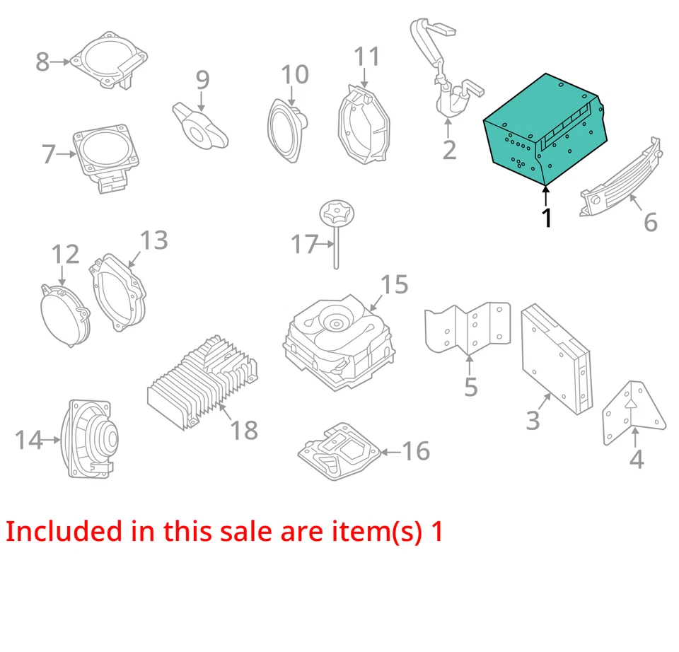 2015-2016 Nissan Pathfinder Am Fm Cd Player Radio Receiver QFCRU - Image 3 of 4