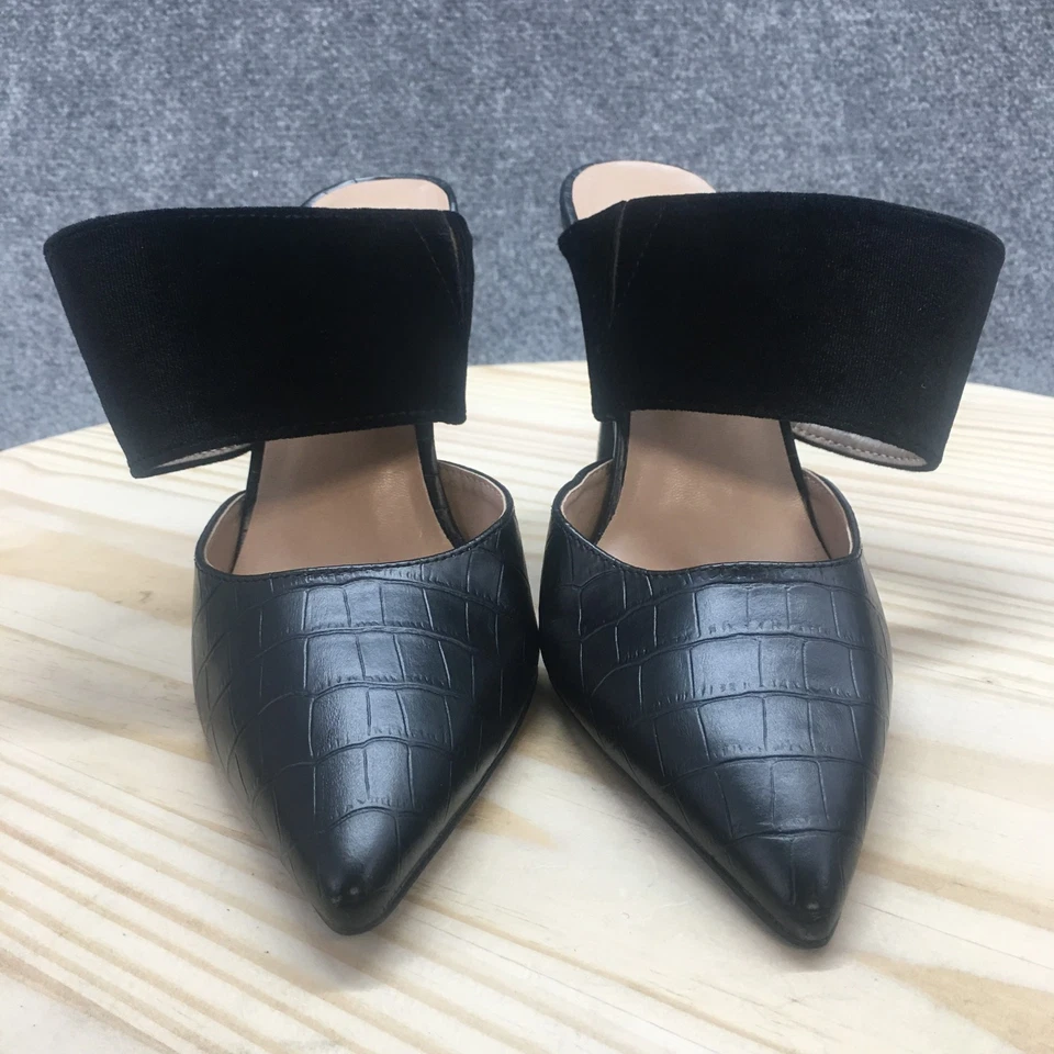 NUEVO Zapatos de tacón Journee Collection para mujer 8,5 Sutonn Stiletto Mule en punta negros Foto 4 de 4
