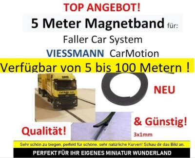   Super Qualität! 5M Magnetband Car Motion ähnlich wie Viessmann 8430 ..