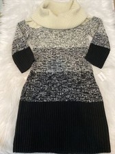 Dressbarn womens cowl neck sweater dress chunky knit NWT size S