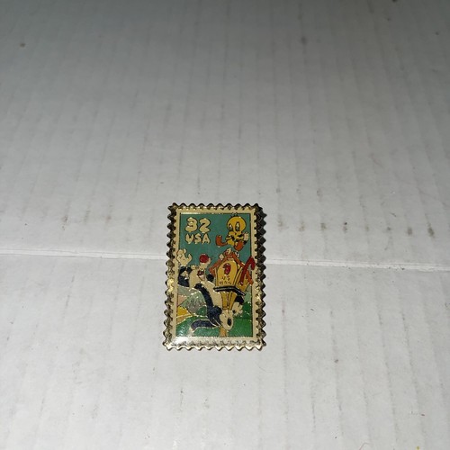 Prendedor de estampilla de 32 centavos Looney Tunes USPS de colección Piolín Pájaro y Gato Silvestre, 1998 - Imagen 2 de 4