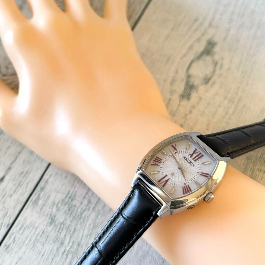 SEIKO Lukia Radio Solar Watch 3B51-0AE0 Tonneau Used Japan Check