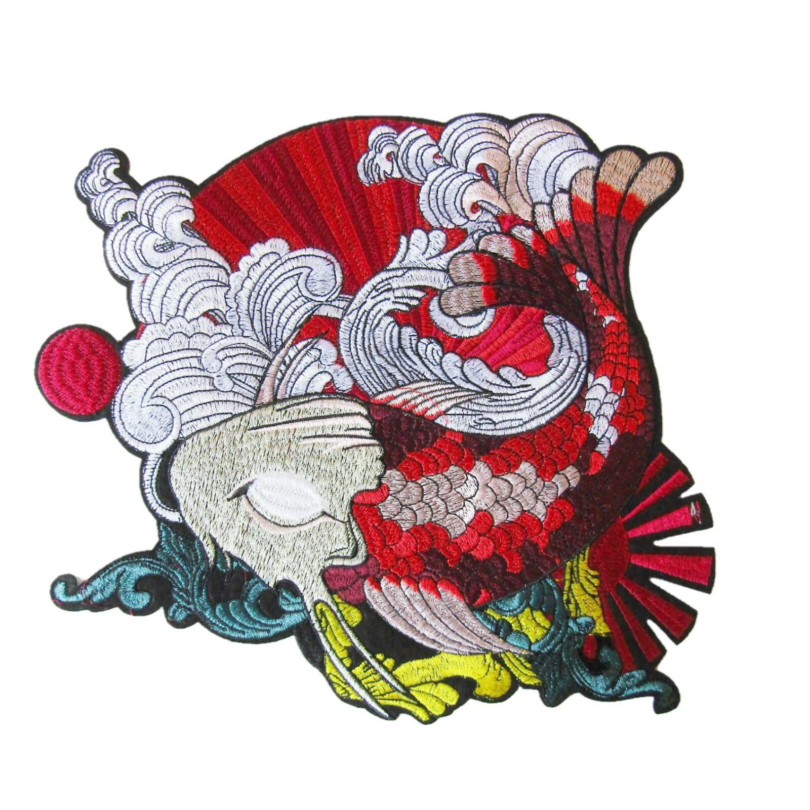 Large 27x31 cm Carp Fish Iron-On Full Back Patch P110 Motif Badge  