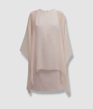  560 Rickie Freeman for Teri Jon Women's Pink Overlay Silk Sheath Dress Size 8