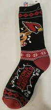 NFL Arizona Cardinals Ugly Sweater Socks, New (SWEATER STRIPE)