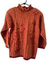 Essange Made In Thailand NWT Men’s Orange Fall Turtle Neck Sweater S