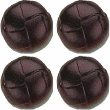 ATbutton Brand 4 Large (7/8 inch), Brown, Genuine Leather Buttons- Hand Crafted
