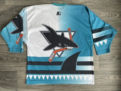 Camiseta deportiva de hockey de los tiburones de San José de colección de la NHL fanimación estampada XL ¡como nueva! - Imagen 2 de 4