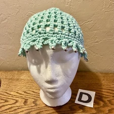 Adult Teens Unisex   Summer Crochet Beanie  Handmade USA  Openwork Lightweight