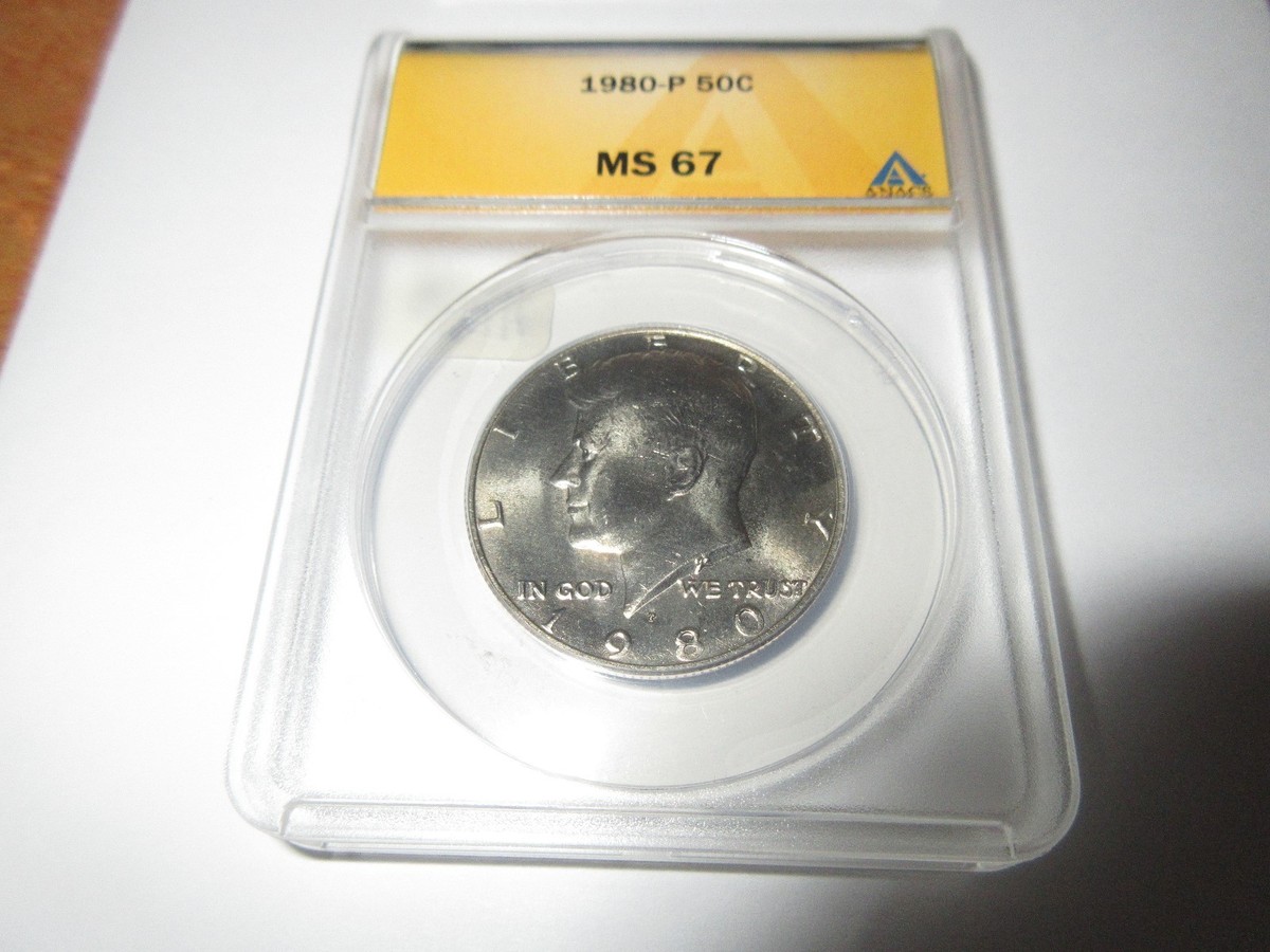 1980-P Kennedy Half Dollar , ANACS , MS 67 | eBay